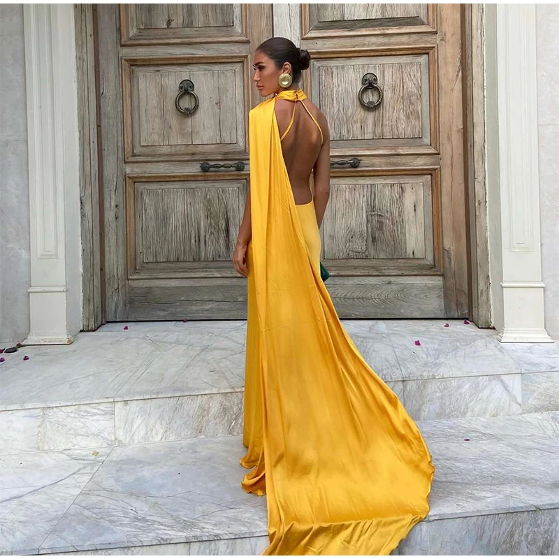 Robe satin dos nu — La sophistication faite robe – Image 49
