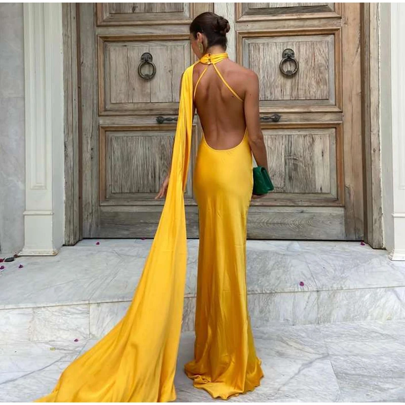 Robe satin dos nu — La sophistication faite robe – Image 47