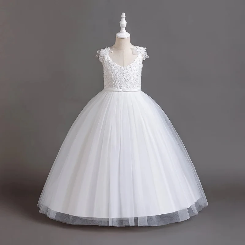 New Girl Flower summer Lace Princess Dress fluffy elegant evening dress baby birthday party girl princess dress 0-12 year old – Image 6
