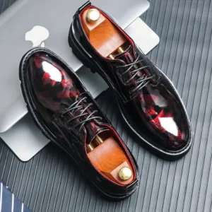 Classic Men's Oxford Shoes Leisure Walk Casual Derby Shoes Dress Business Formal Footwear Lace-Up Male Business Shoes Sneakers