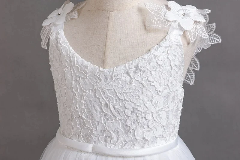 New Girl Flower summer Lace Princess Dress fluffy elegant evening dress baby birthday party girl princess dress 0-12 year old – Image 13