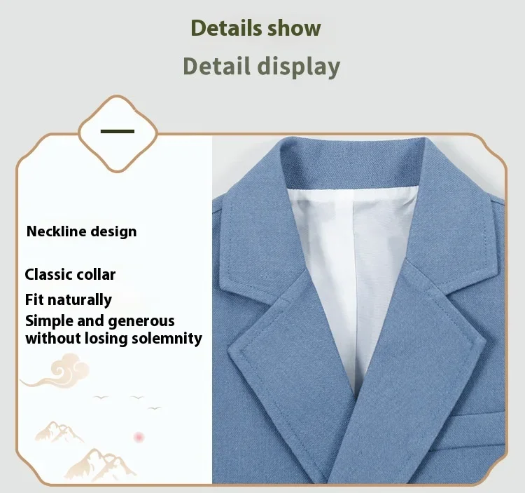 Boys Casual Suit Set Summer Short Sleeve Blazer Shorts 2-piece School Teens Kids Performance Outfit Flower Child Wedding Costume – Image 19