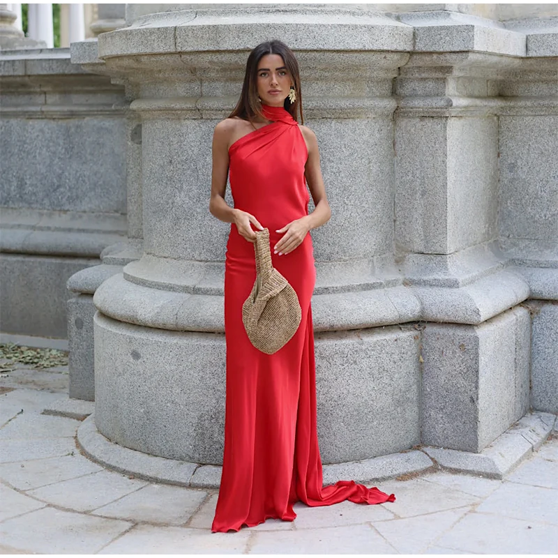 Robe satin dos nu — La sophistication faite robe – Image 56