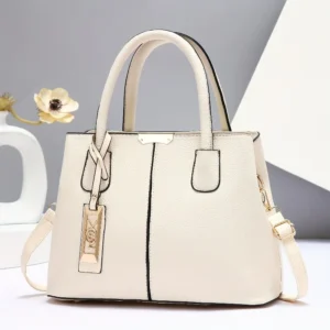 Elegant Top Handle Large Capacity Tote Bag with Detachable Strap Decorative Crossbody Bag for Everyday Work Shoulder Purse Use