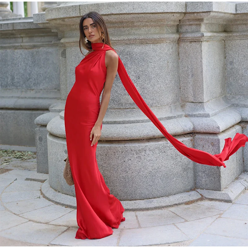 Robe satin dos nu — La sophistication faite robe – Image 58