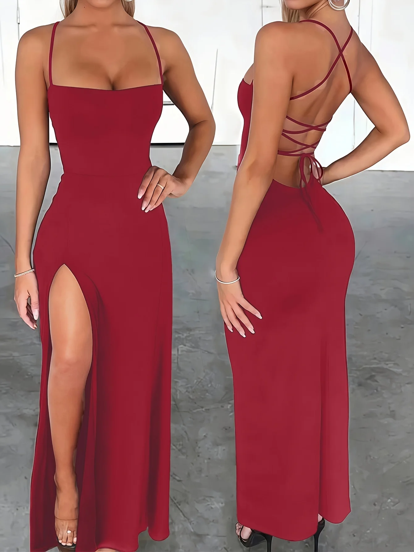 Robe longue dos nu fente — Sensuelle et inoubliable – Image 7