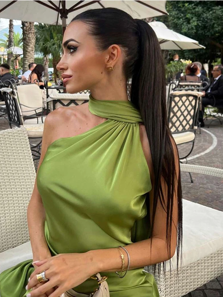 Robe satin dos nu — La sophistication faite robe – Image 2