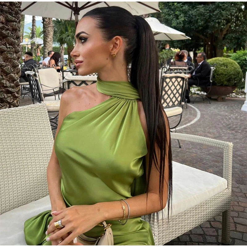 Robe satin dos nu — La sophistication faite robe – Image 41