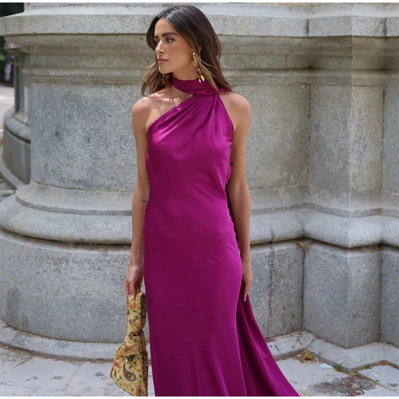 Robe satin dos nu — La sophistication faite robe – Image 55