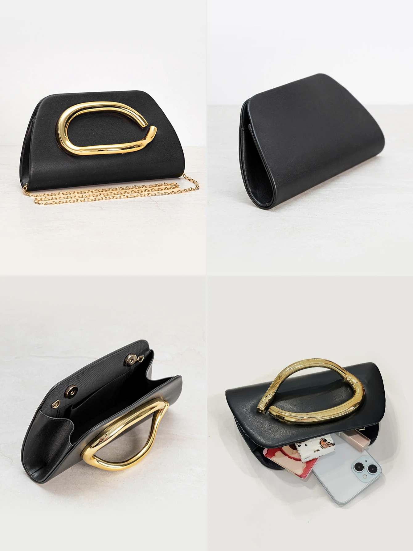 Gold Magnetic Closure Women Evening Bags Luxury Designer Handbag And Purse Party Banquet Chain Crossbody Bag Fashion ShoulderBag – Image 6