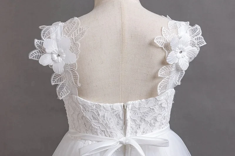 New Girl Flower summer Lace Princess Dress fluffy elegant evening dress baby birthday party girl princess dress 0-12 year old – Image 16